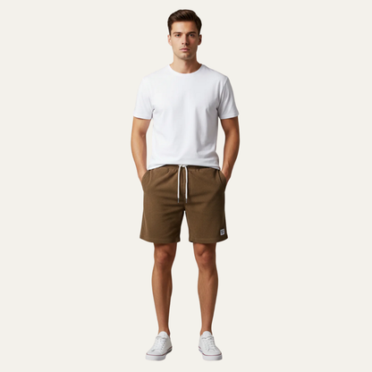 Men’s Casual Mid-Thigh Drawstring Shorts
