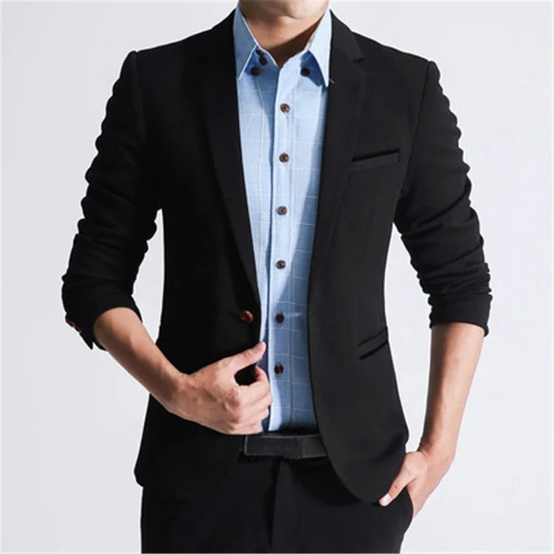 Stylish Men's Slim Fit Single Button Blazer