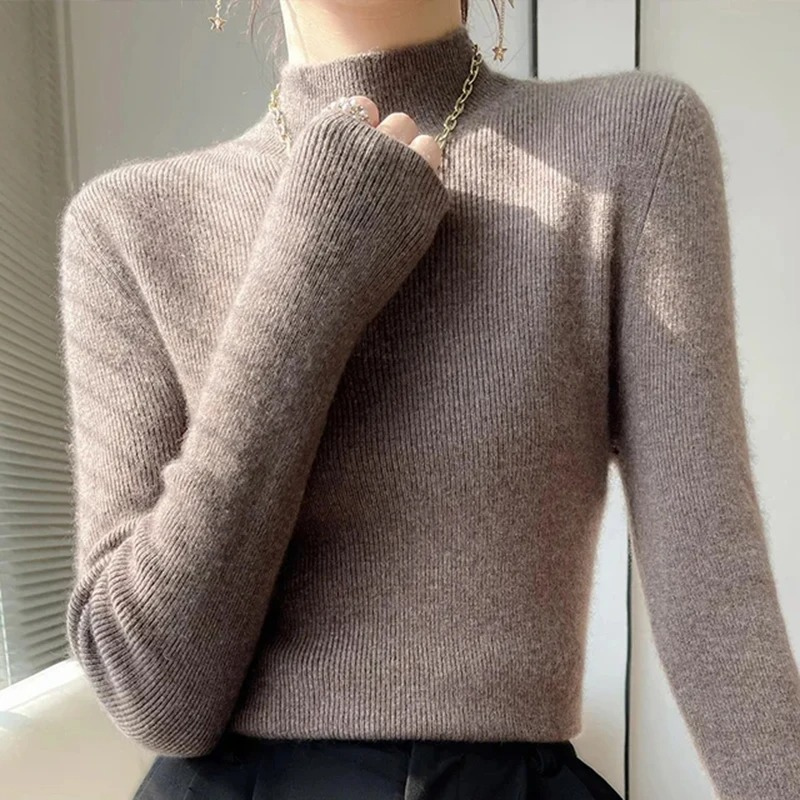 Warm Close Fit Winter Wool Sweater for Women
