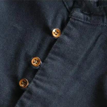 The San Teodoro Men’s Cotton Linen Button Up Collar Shirt
