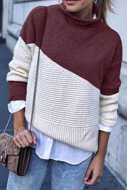 Warm Women's Colourful High Neck Sweater