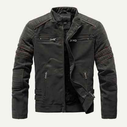 Men’s Quilted Racing Motorcycle Jacket