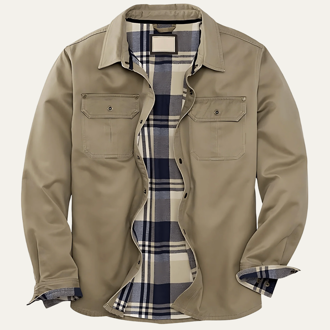 Men’s Plaid Lined Utility Shacket
