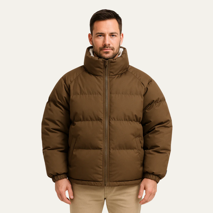 Men’s Reversible Sherpa Lined Puffer Jacket