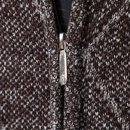 The Angera Men’s Casual Winter Knit Zip Up Jacket