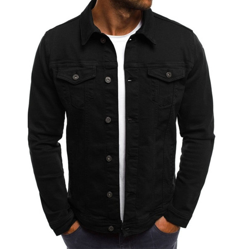 Classic Blue Jeans Bomber Jacket for Men