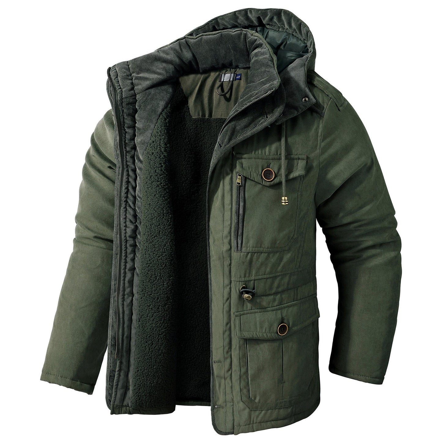 Cevori Warm Hooded Wool Jacket