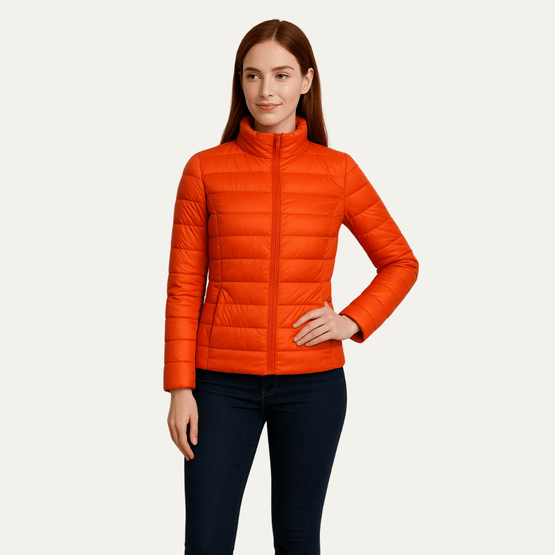 Women’s Slim Fit Hip-Length Puffer Jacket