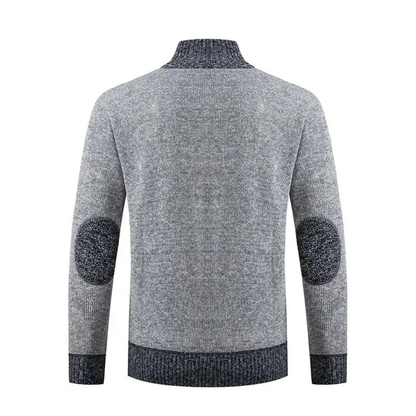 The Cirencester Men’s Thick Fleece Lined Zip Warm Knit Jacket