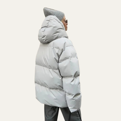 Women’s Oversized High-Neck Cropped Puffer Jacket