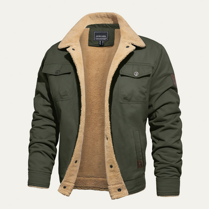 Men’s Retro Fleece Lined Winter Jacket