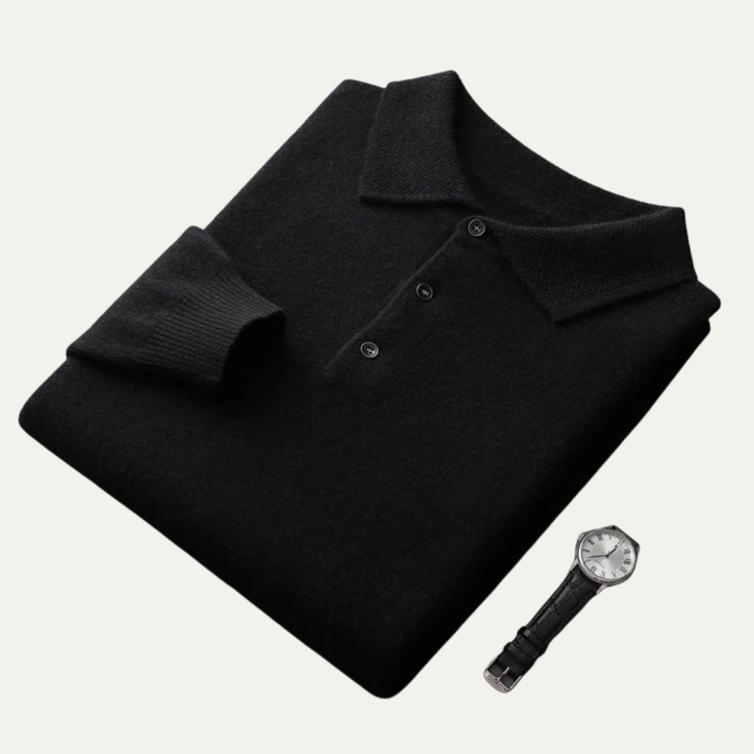 Men’s Smooth Knit Polo Sweater