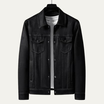 Men’s Suede Look Classic Trucker Jacket