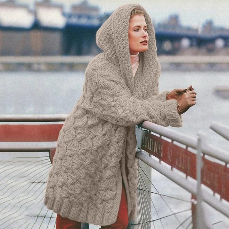 Violet | Women's Long Cardigan | Hooded