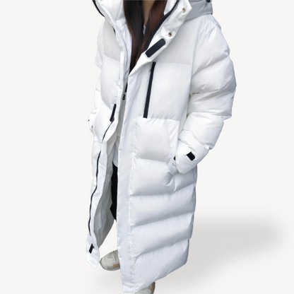 Women's Long Puffer Coat Hooded Down Winter Warm Jacket