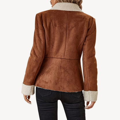 Women's Fleece-Lined Suede Jacket