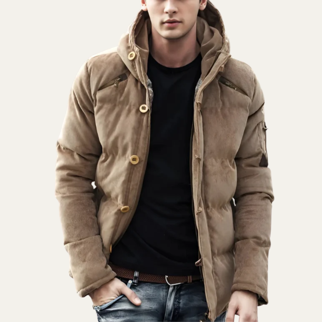 Men’s Hooded Multi Pocket Insulated Puffer Jacket