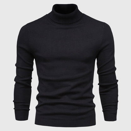 Men's Turtleneck Jumper – Soft Washable Knit for Autumn Layering