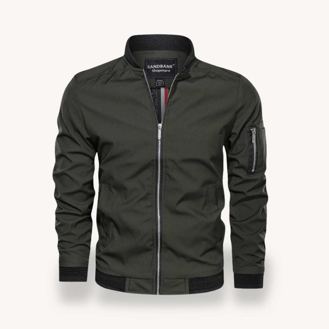 Men's Lightweight Bomber Jacket Zip Pocket