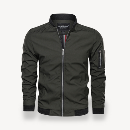 Men's Lightweight Bomber Jacket Zip Pocket
