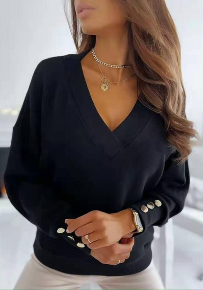 Evelyn | Women's V-neck Sweater