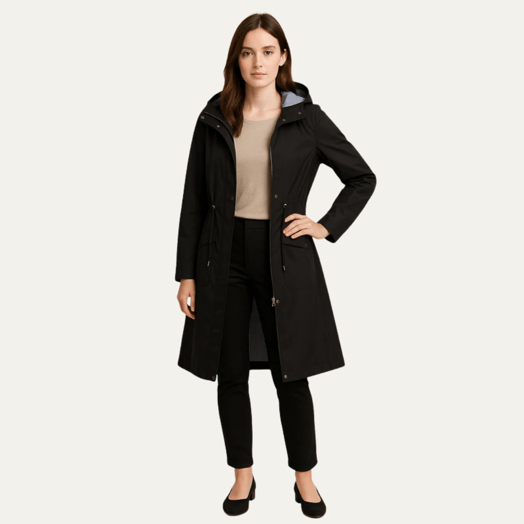 Women’s Drawstring Waist Hooded Anorak Jacket