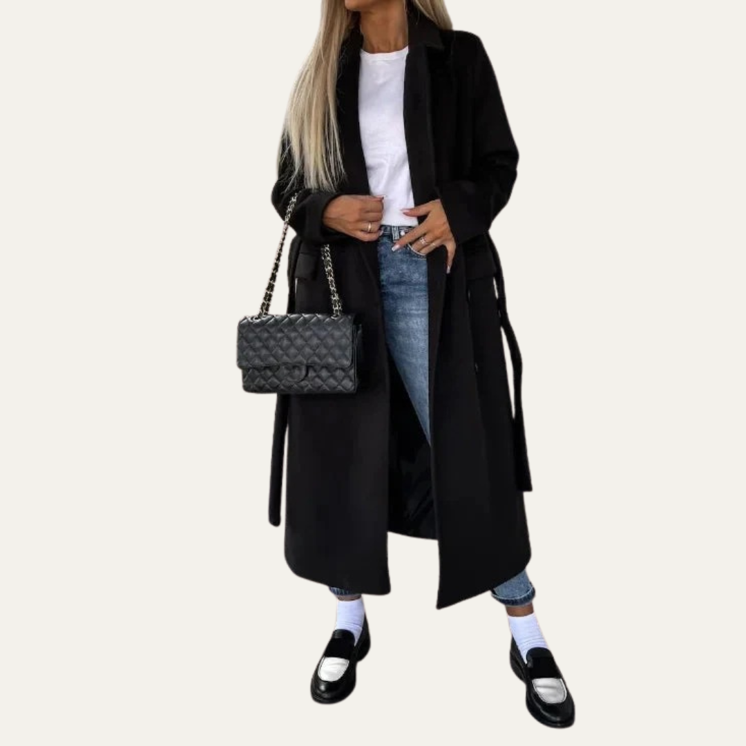 Women’s Tailored Overcoat with Notched Lapels