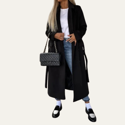 Women’s Tailored Overcoat with Notched Lapels
