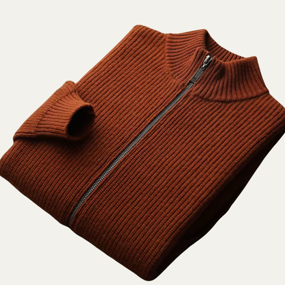 Men’s Ribbed Full-Zip Cardigan