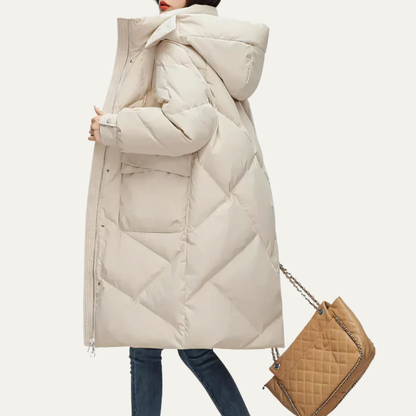 Women’s Long-Line Quilted Puffer Coat