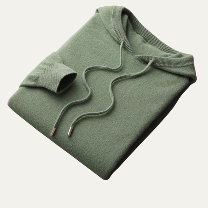 Men’s Hooded Sweater with Adjustable Drawstring Hood