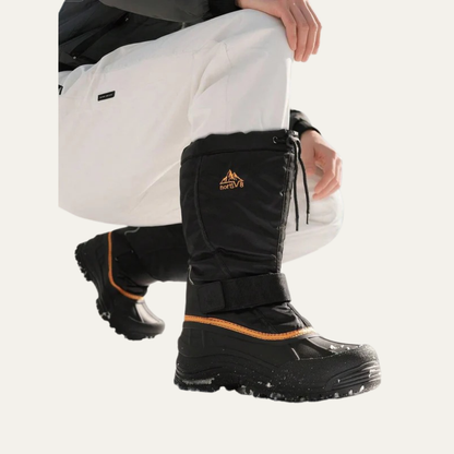 Men’s Tall Rugged Winter Snow Boots with Strap and Drawstring