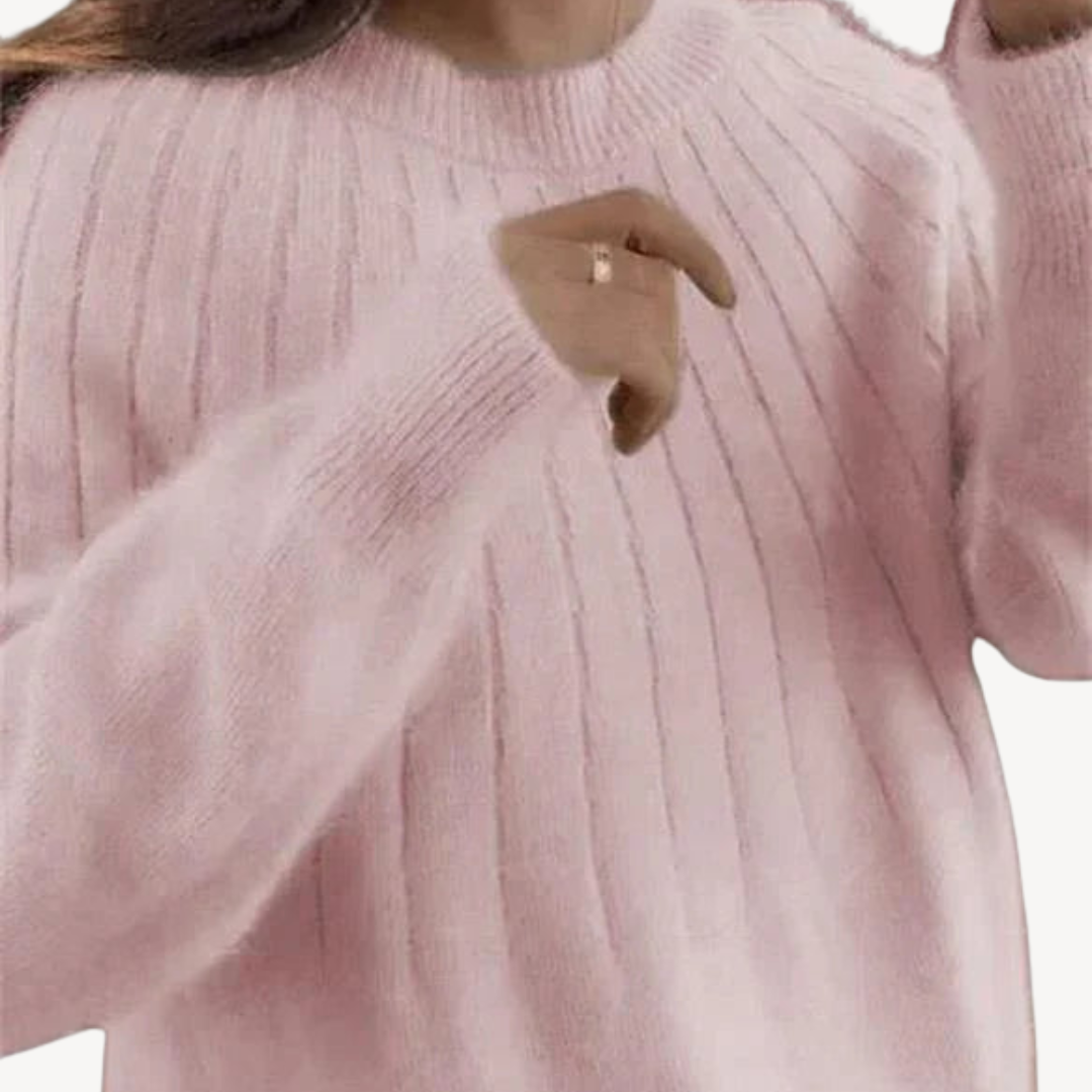 Women’s Wool Blend Ribbed Knit Sweater