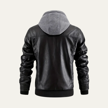Men’s Hybrid Faux Leather Motorcycle Jacket