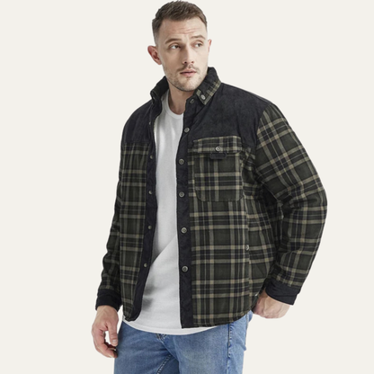 Men’s Solid Fleece Hoodie with Sherpa Lining