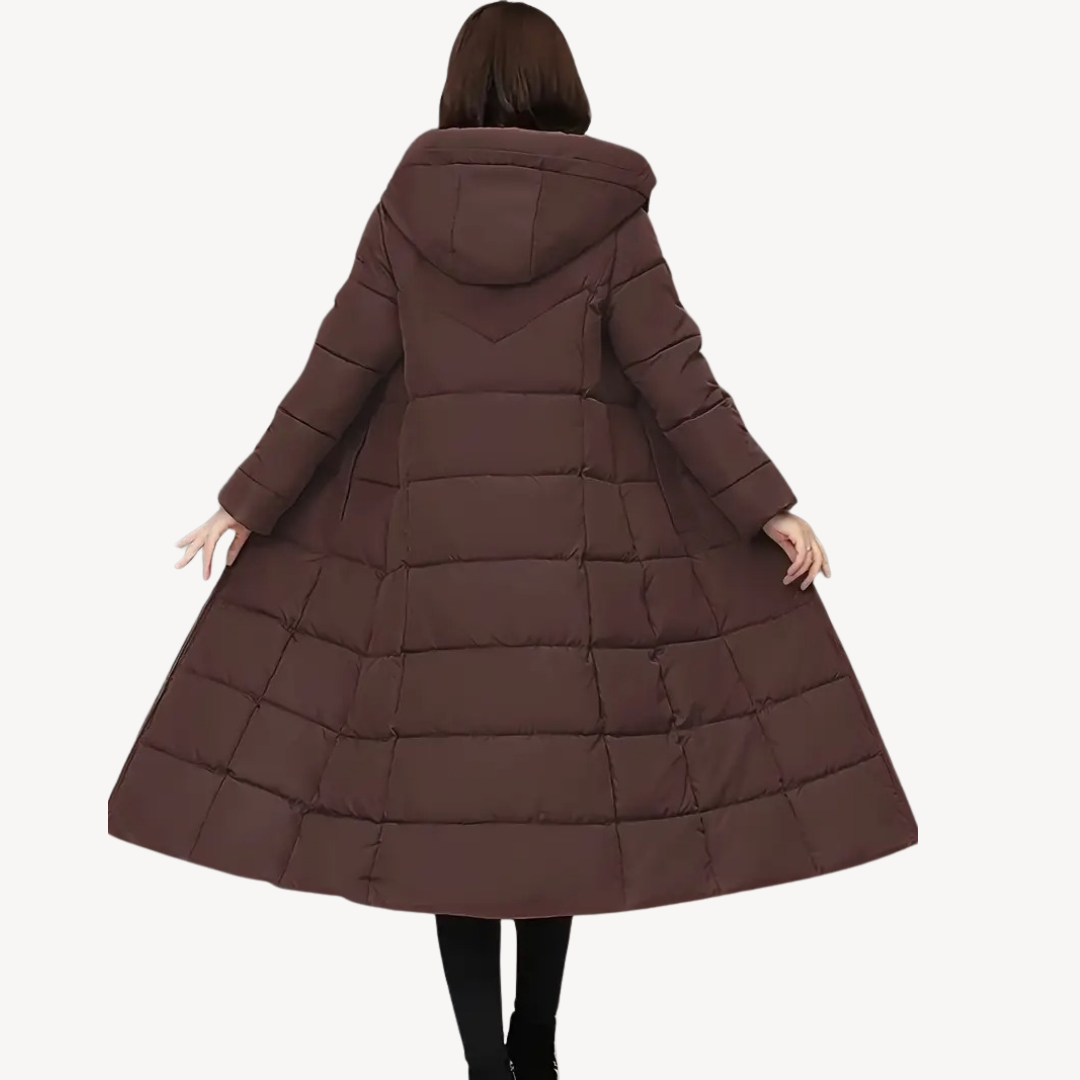 Long Hooded Puffer Coat Women