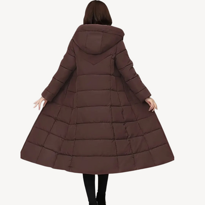 Long Hooded Puffer Coat Women