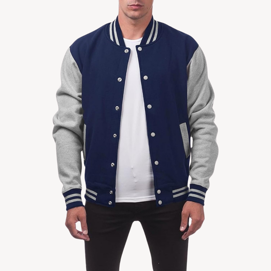 Men’s Color Block Varsity Jacket