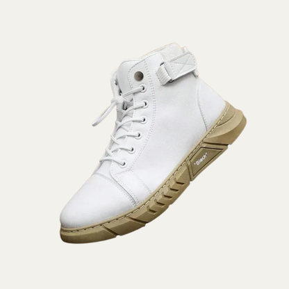Men’s High Top Sneaker Boot with Strap and Lug Sole
