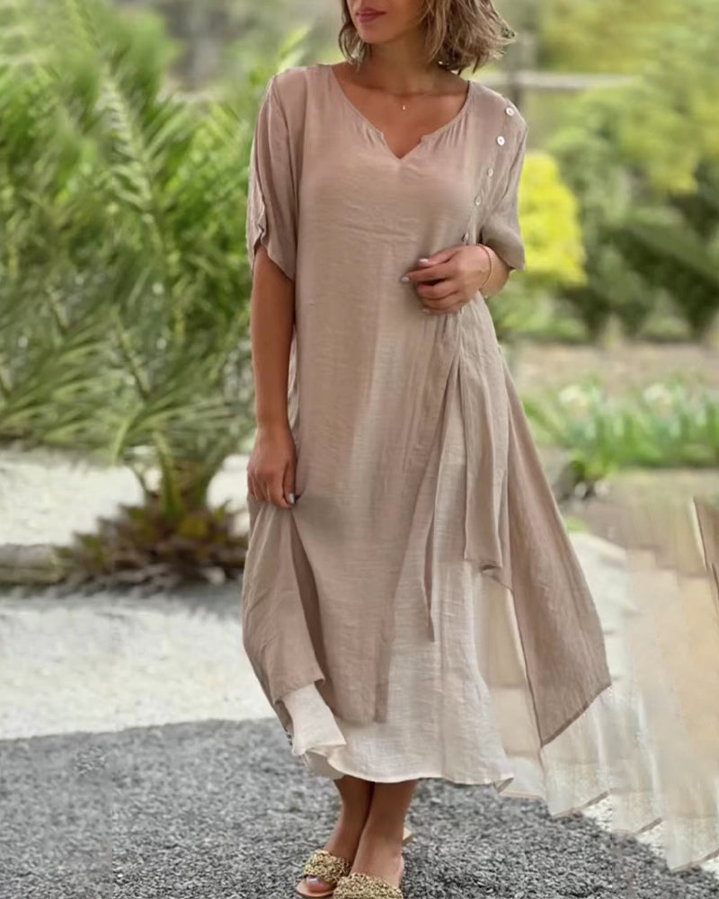 Lightweight Women's Sundress with Short Sleeves