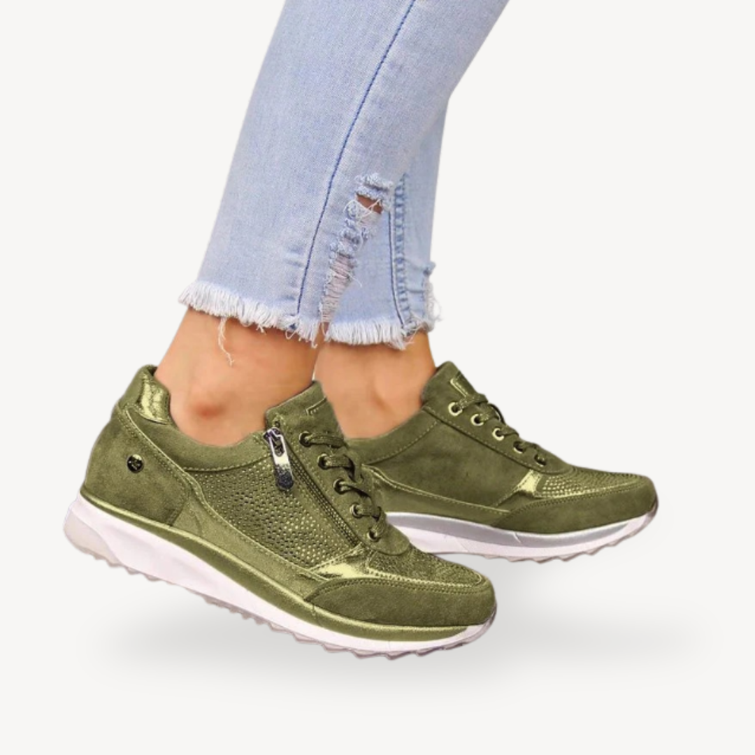 Women's Orthopedic Suede Wedge Sneakers