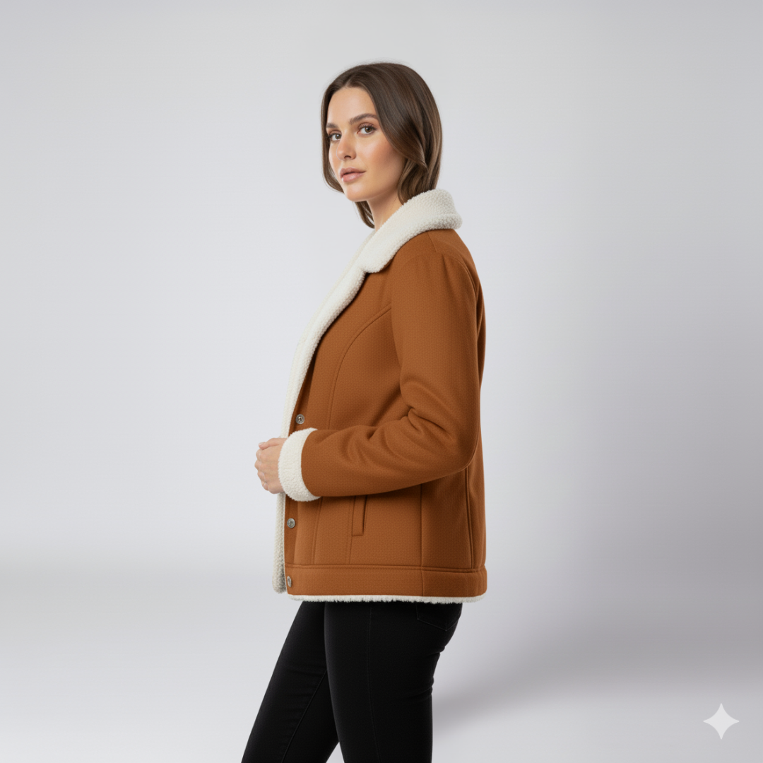 Glaiza | Winter Jacket - Soft-Lined Outerwear with Turn-Down Collar for Women
