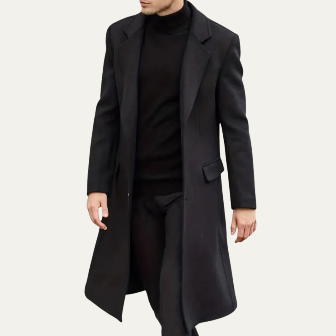 Men’s Long Line Tailored Trench Coat