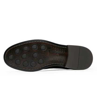 Men’s Luxury Suede Moccasins – Rubber Outsole and Elegant Stitch Detail