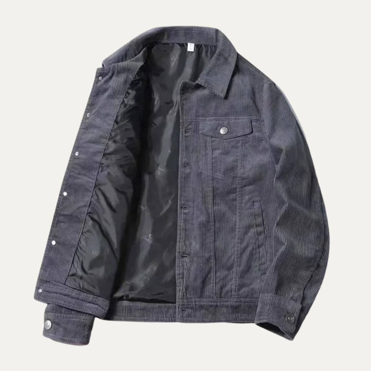 Men’s Corduroy Trucker Jacket with Classic Chest Pockets