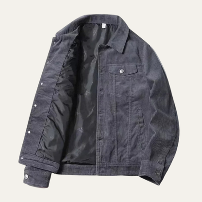 Men’s Corduroy Trucker Jacket with Classic Chest Pockets