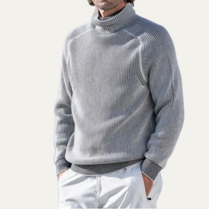 Men’s Heavy Rib Knit Turtleneck Sweater