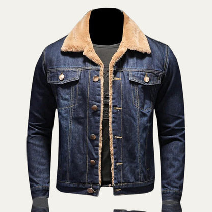 Men’s Wide Wale Corduroy Faux Fur Collar Bomber Jacket