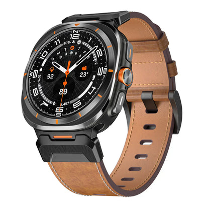 Durable Leather Band for Galaxy Watch Ultra