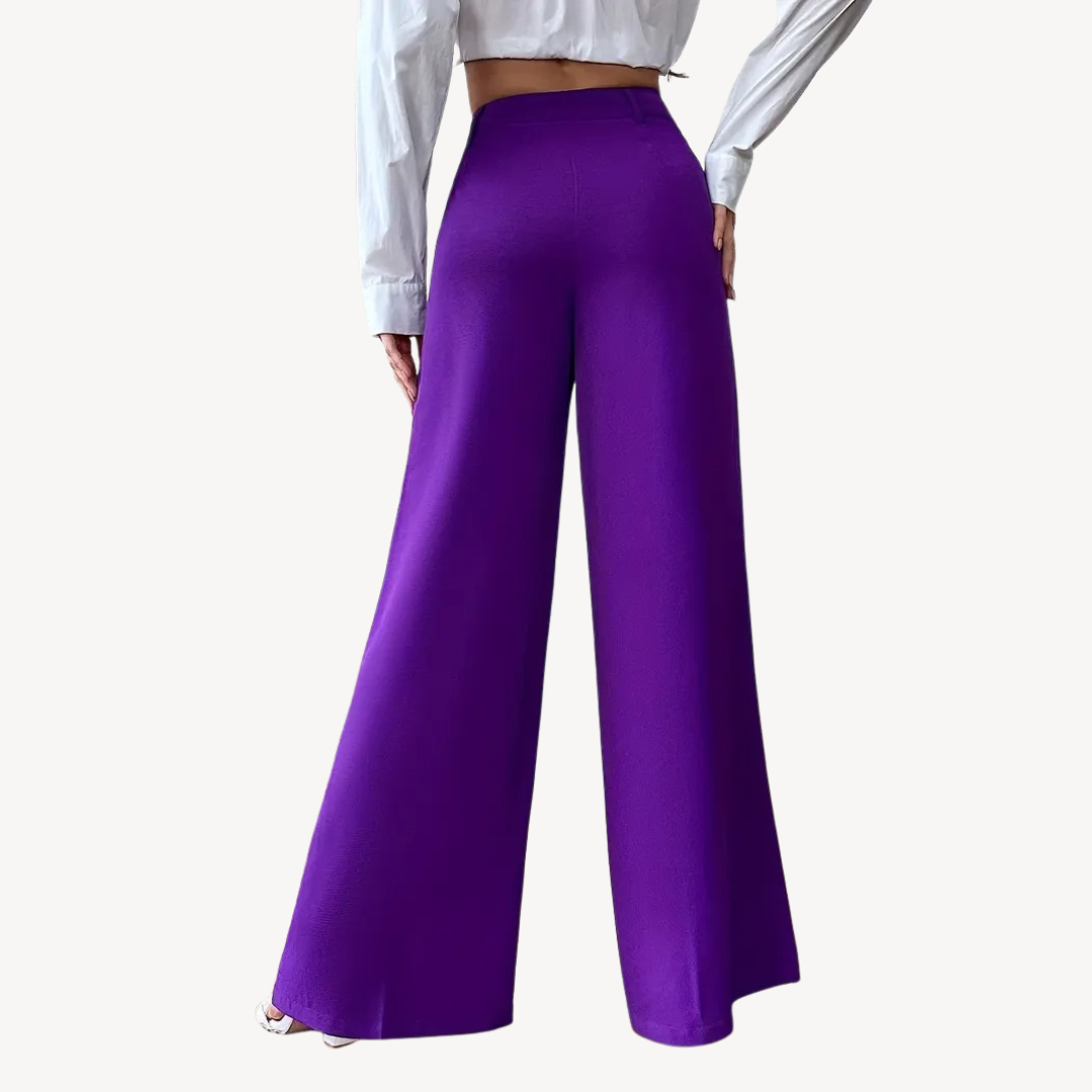 Wide-Legged Purple Trousers